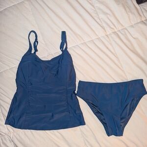 Cupshe Blue Women Swim One Piece